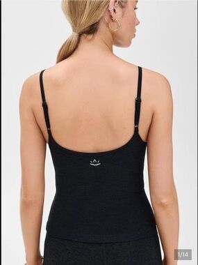 Beyond Yoga Black Slim Adjustable-Strap Camisole
